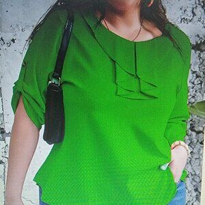 Plus Size Green Blouse